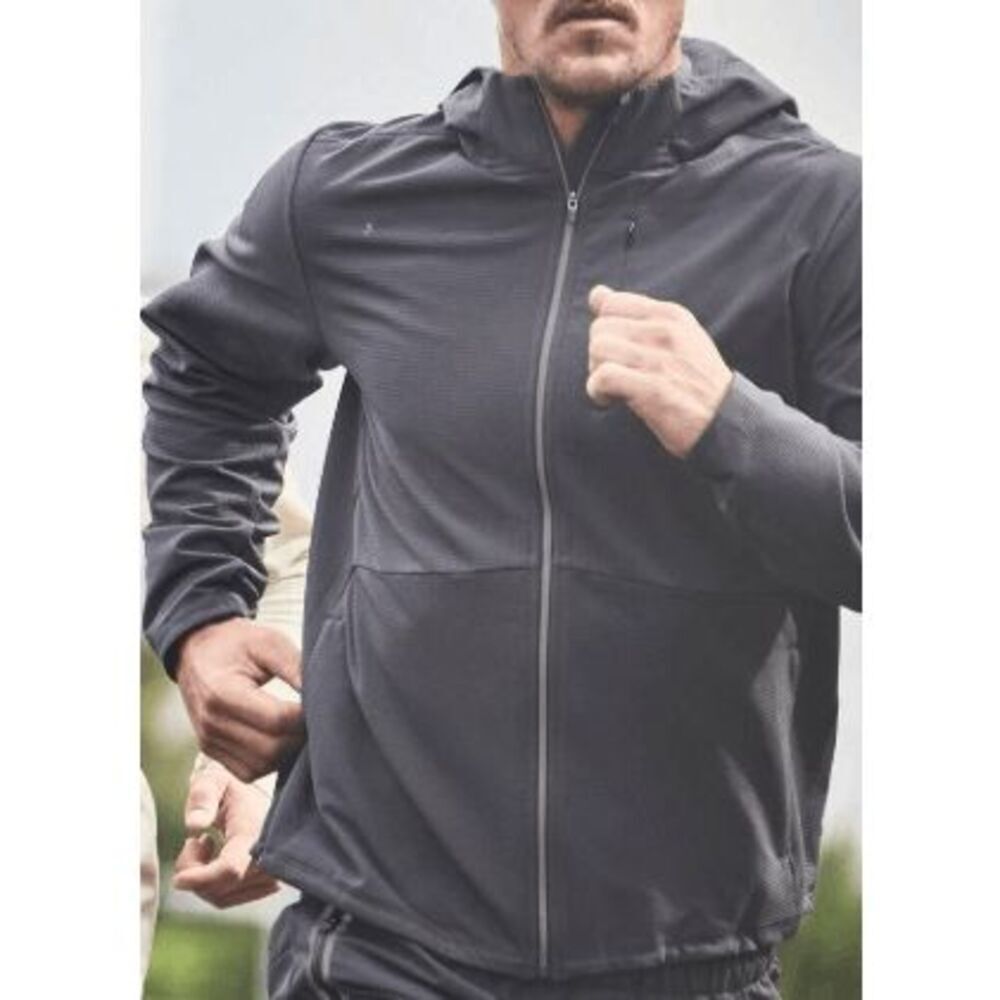 VRST Men’s  Performance Hooded Jacket Wind & Water Resistant UPF 30 LARGE